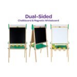 Crayola Wooden Art Easel for Kids, 2-in-1 Dry Erase Board & Chalkboard (18 x 42 Inch) - TheSteploBoards