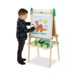 Crayola Wooden Art Easel for Kids, 2-in-1 Dry Erase Board & Chalkboard (18 x 42 Inch) - TheSteploBoards