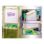 Crayola Wooden Art Easel for Kids, 2-in-1 Dry Erase Board & Chalkboard (18 x 42 Inch) - TheSteploBoards