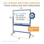 Double Sided (Magnetic) White Board Stand (Blue | 70 x 36 Inch) - TheSteploBoards