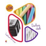 Dustless (Colored & White) Blackboard Chalks with Eraser (Pack of 24) - TheSteploBoards