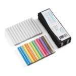 Dustless (Colored & White) Blackboard Chalks with Eraser (Pack of 24) - TheSteploBoards
