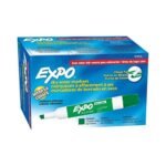 EXPO (Low-Odor | Green) White Board Markers (Chisel Tip | Pack of 12) - TheSteploBoards