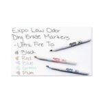 EXPO (Low-Odor) Whiteboard Markers (Ultra-Fine Tip | Pack of 4) - TheSteploBoards