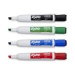 EXPO (Magnetic) White Board Markers With Eraser (Chisel Tip | Pack of 4) - TheSteploBoards