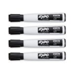 EXPO (Magnetic) Whiteboard Markers With Eraser (Chisel Tip | Pack of 4) - TheSteploBoards