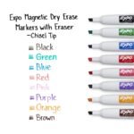 EXPO (Magnetic) Whiteboard Markers With Eraser (Chisel Tip | Pack of 8) - TheSteploBoards