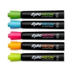 EXPO (Neon) Whiteboard Markers (Bullet Tip | Pack of 5) - TheSteploBoards