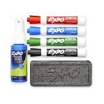 EXPO Whiteboard Markers & Cleaning Set (Chisel Tip | Pack of 6) - TheSteploBoards