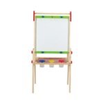 Hape All-in-One Wooden Kid's Art Easel with Paper Roll & Accessories (19 x 42 Inch) - TheSteploBoards