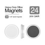 Heavy Duty Whiteboard Magnets for Work & Study (White | Pack of 24) - TheSteploBoards