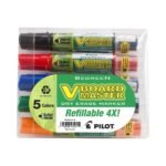 Pilot (Refillable) Whiteboard Markers (Bullet Tip | Pack of 5) - TheSteploBoards