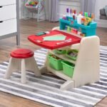 Step2 Flip & Doodle Desk with Stool Easel for Kids of 3-8 Years Old (24 x 26 Inch) - TheSteploBoards