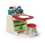 Step2 Flip & Doodle Desk with Stool Easel for Kids of 3-8 Years Old (24 x 26 Inch) - TheSteploBoards