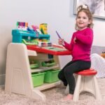 Step2 Flip & Doodle Desk with Stool Easel for Kids of 3-8 Years Old (24 x 26 Inch) - TheSteploBoards