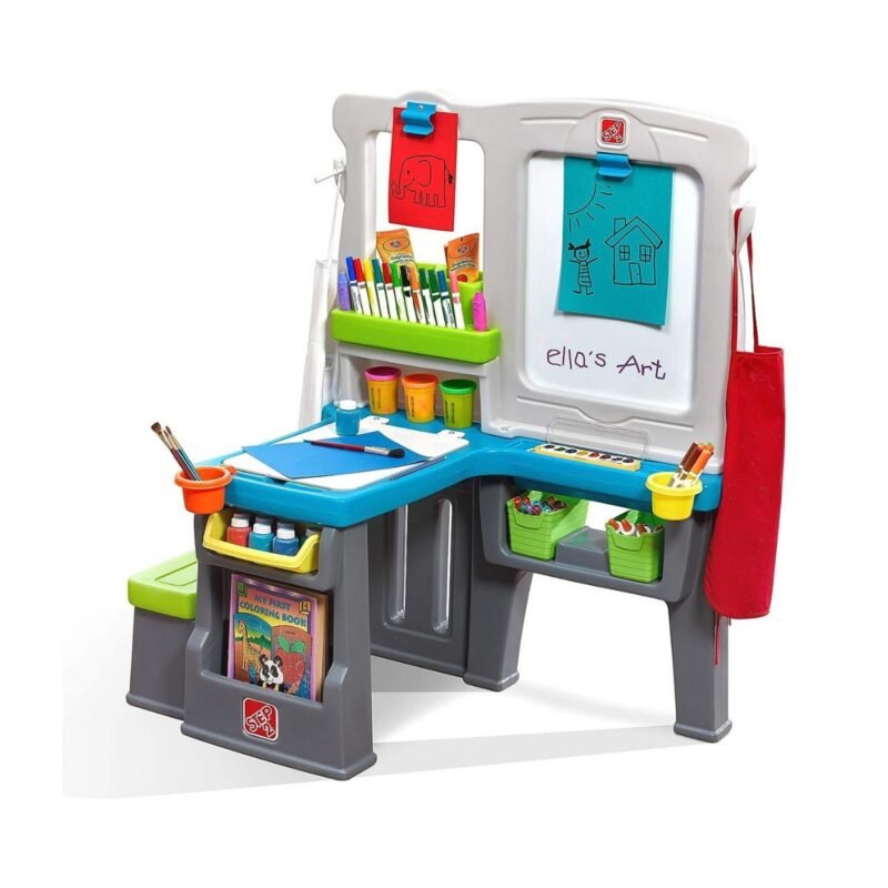 Step2 Great Creations Art Center Art Desk Easel for Kids (40 x 45 Inch) - TheSteploBoards