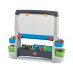 Step2 Jumbo Art Easel (Grey & Blue) for Kids of 3-8 Years Old (49 x 43 Inch) - TheSteploBoards